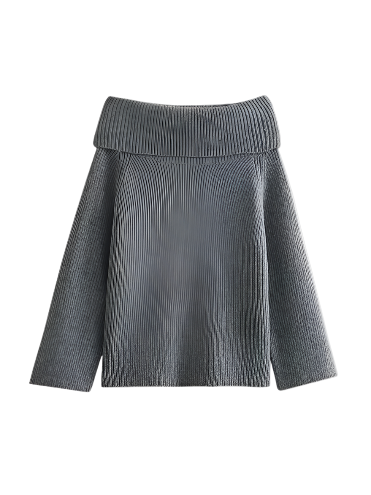 Chic Off-Shoulder Cardigan in Elegant Style-Sweaters-Lake and Ivy-Gray-S-Lake and Ivy