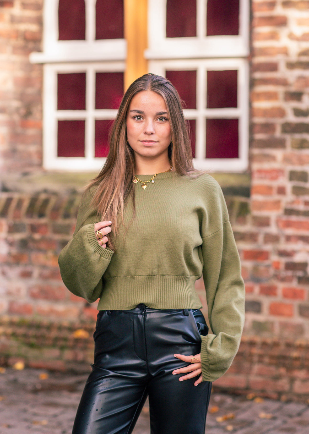 Cozy Green Knitted Sweater - Where Comfort Meets Style-Sweaters-Lake and Ivy-Lake and Ivy