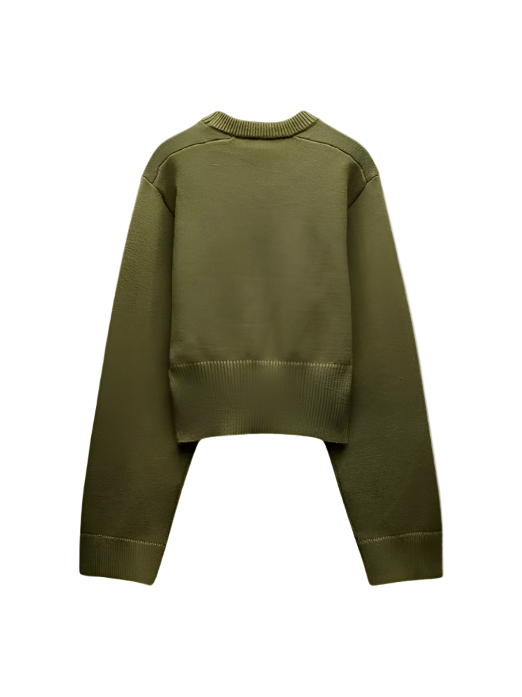 Cozy Green Knitted Sweater - Where Comfort Meets Style-Sweaters-Lake and Ivy-Green-S-Lake and Ivy