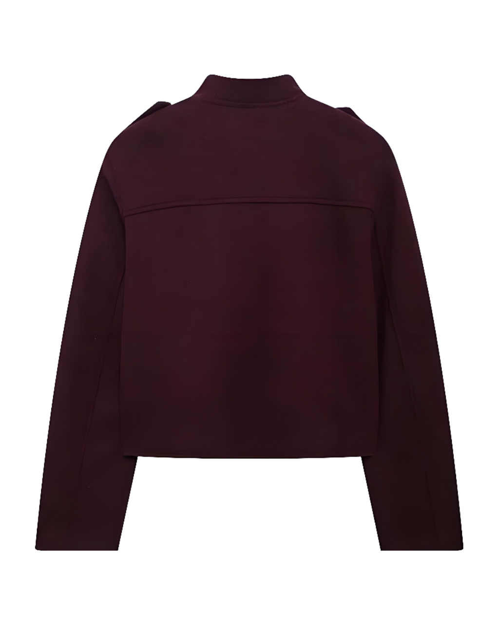 Chic Burgundy Military Blazer for Women with Gold Buttons and Breast Pockets-Jackets-Lake and Ivy-Lake and Ivy